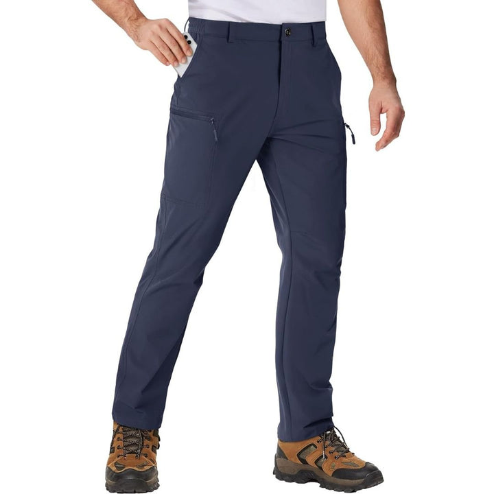 Men's Hiking Water Resistant Ripstop Pants Lightweight Quick Dry with 6 Pockets - Men's Hiking Clothing