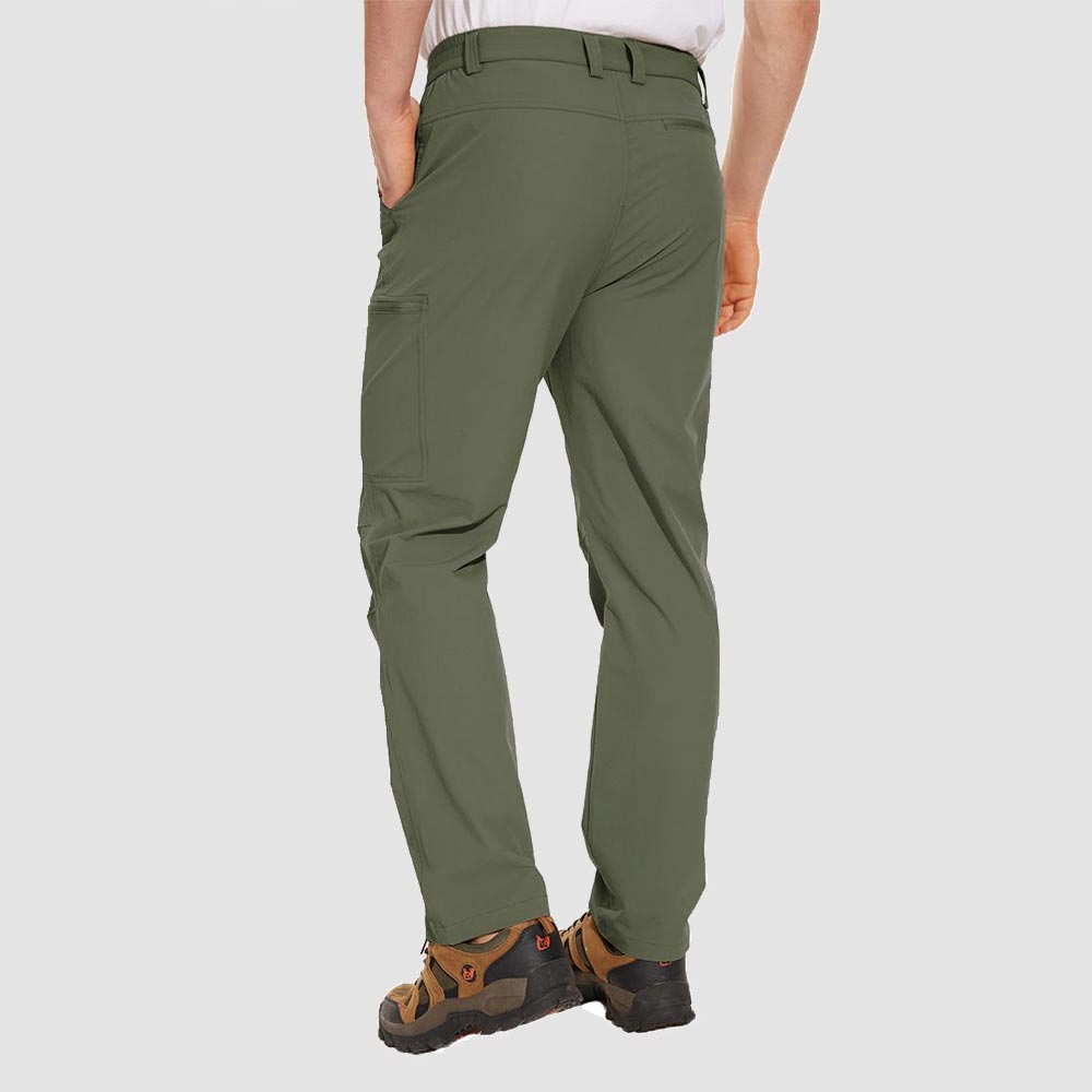 TACVASEN Army Green Men's Hiking Waterproof Ripstop Pants Quick Dry with 6 Pockets