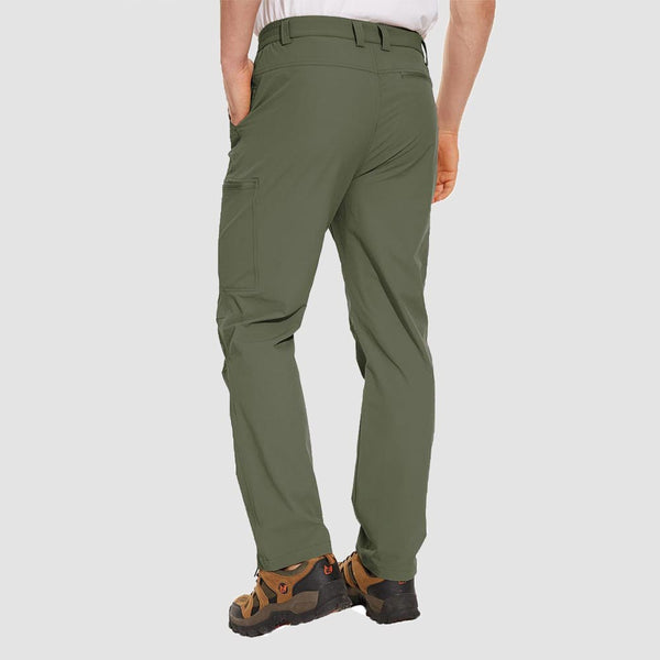 TACVASEN Army Green Men's Hiking Waterproof Ripstop Pants Quick Dry with 6 Pockets
