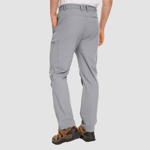 TACVASEN Light Grey Men's Hiking Waterproof Ripstop Pants Quick Dry with 6 Pockets