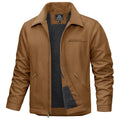 TACVASEN Brown Men's Insulated Duck Canvas Heavy Duty Work Jacket