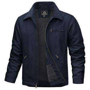 TACVASEN Navy Men's Insulated Duck Canvas Heavy Duty Work Jacket