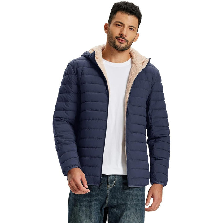 Men's Insulated Puffer Jacket Hooded Warm Winter Coat - LT24M1248