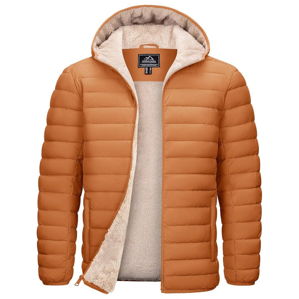 Men's Insulated Puffer Jacket Hooded Warm Winter Coat - LT24M1248