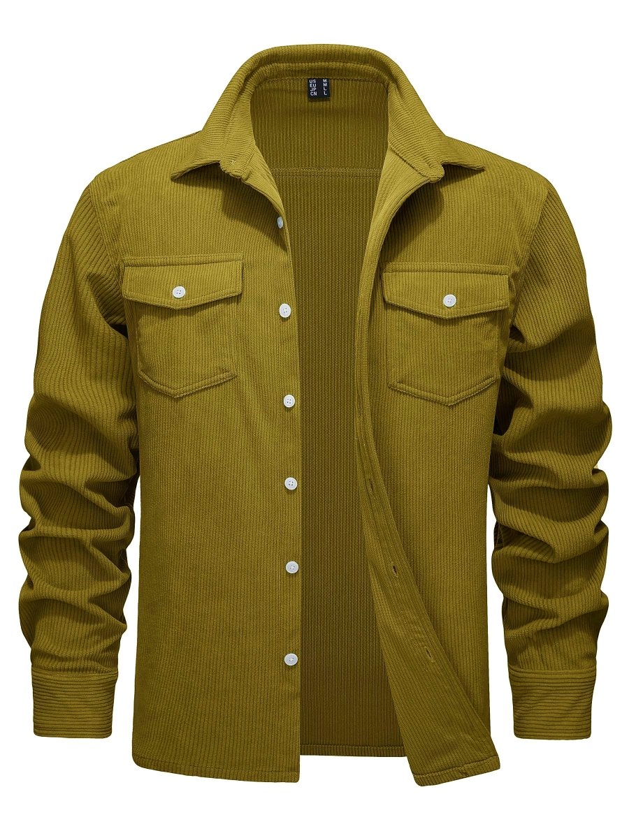 TACVASEN Brown Men's Jacket Casual Lightweight Shirt Jacket
