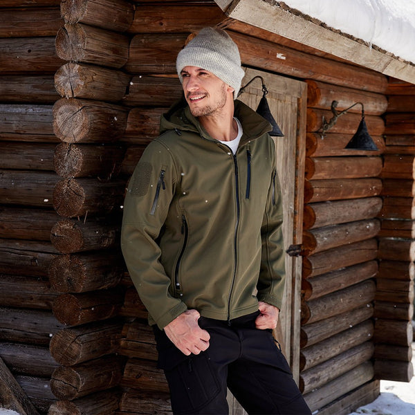 TACVASEN Army Green Men's Jacket Water Resistant Windproof Tactical Coats