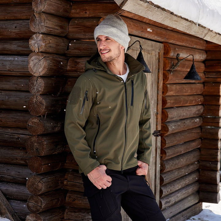 Men's Jacket Water Resistant Windproof Tactical Winter Zip Up - T19M057