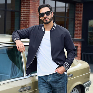 Men's Lightweight Bomber Jacket Casual Zip Up Spring Fall Windbreaker Coat - L20M202