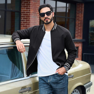 Men's Lightweight Bomber Jacket Casual Zip Up Spring Fall Windbreaker Coat - L20M202
