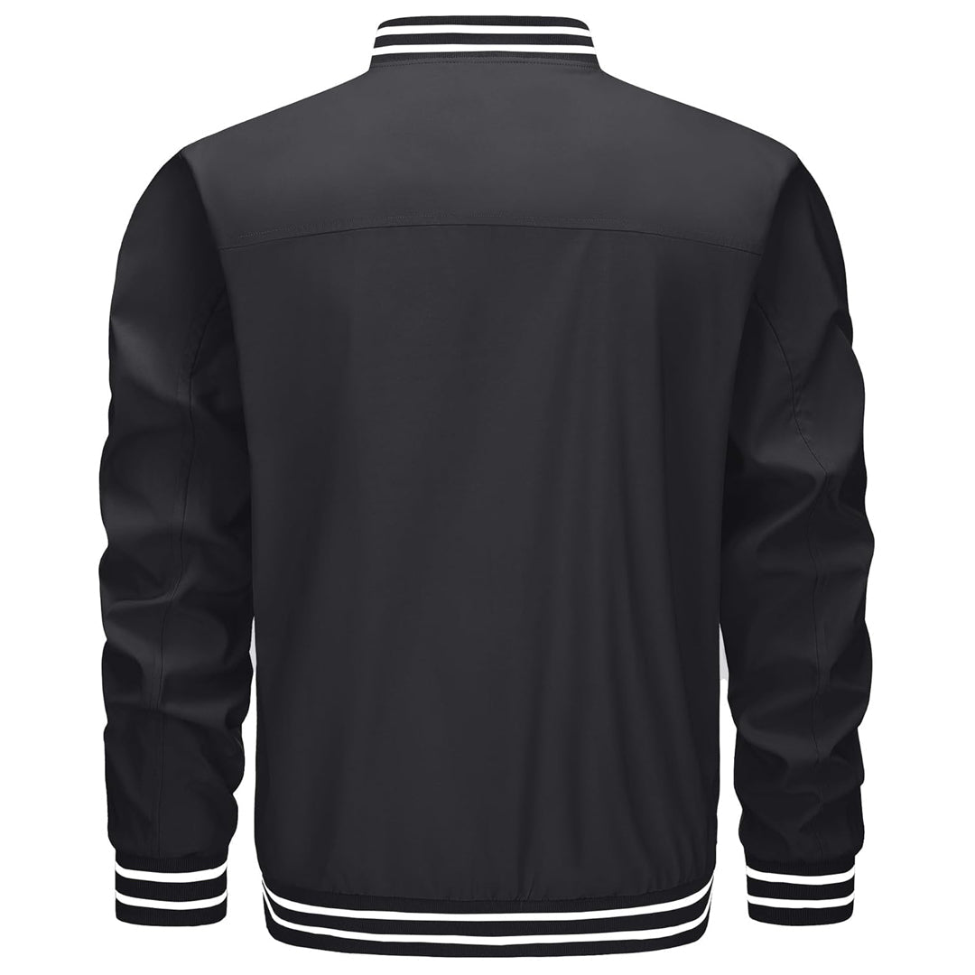 Men's Lightweight Bomber Jacket Casual Zip Up Spring Fall Windbreaker Coat - L20M202