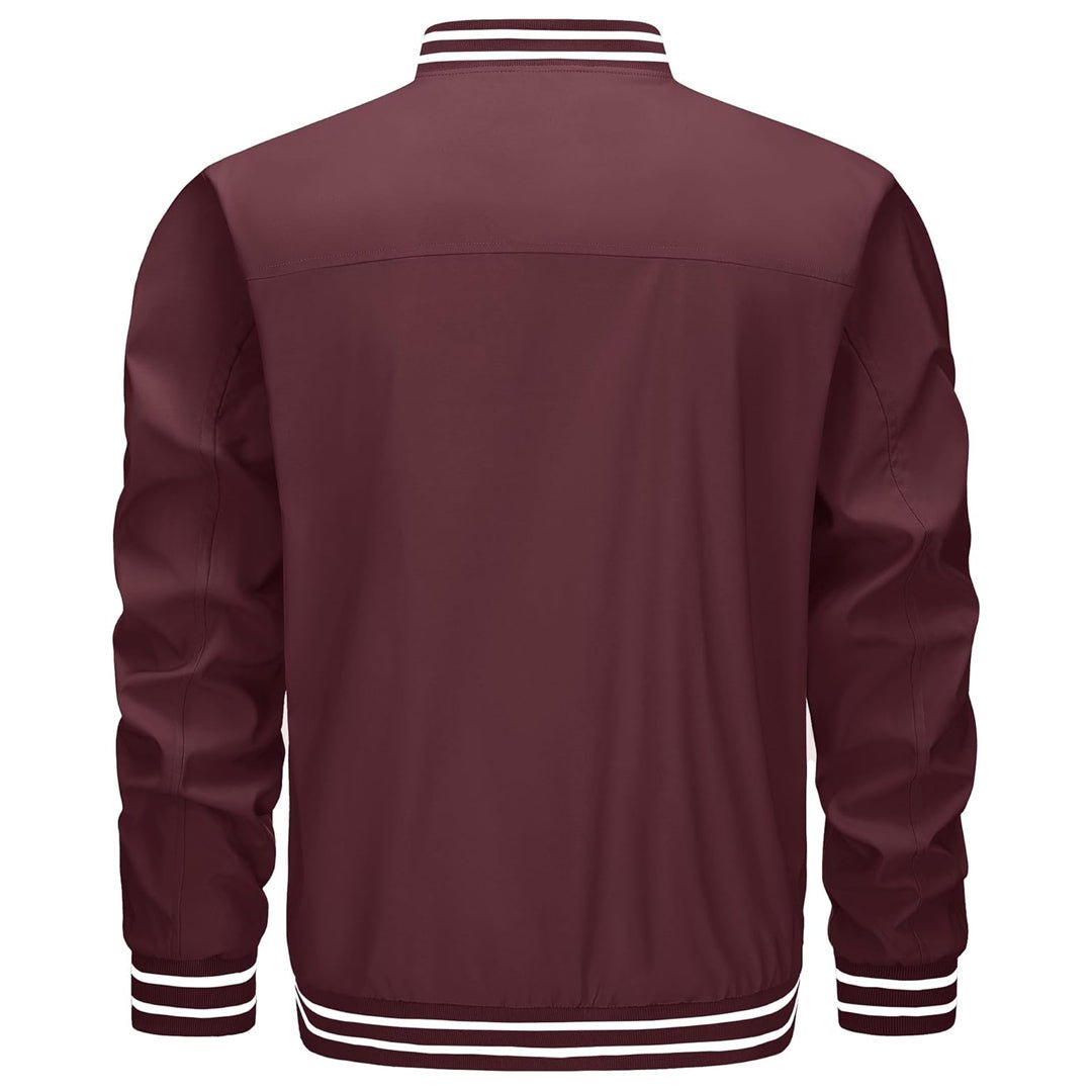 Men's Lightweight Bomber Jacket Casual Zip Up Spring Fall Windbreaker Coat - L20M202