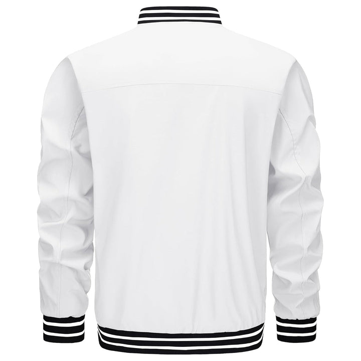 Men’s Lightweight Bomber Jacket Casual Zip Up Spring Fall Windbreaker Coat - L20M202