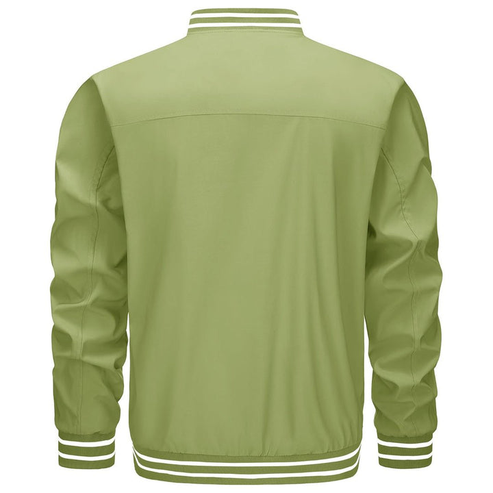 Men’s Lightweight Bomber Jacket Casual Zip Up Spring Fall Windbreaker Coat - L20M202