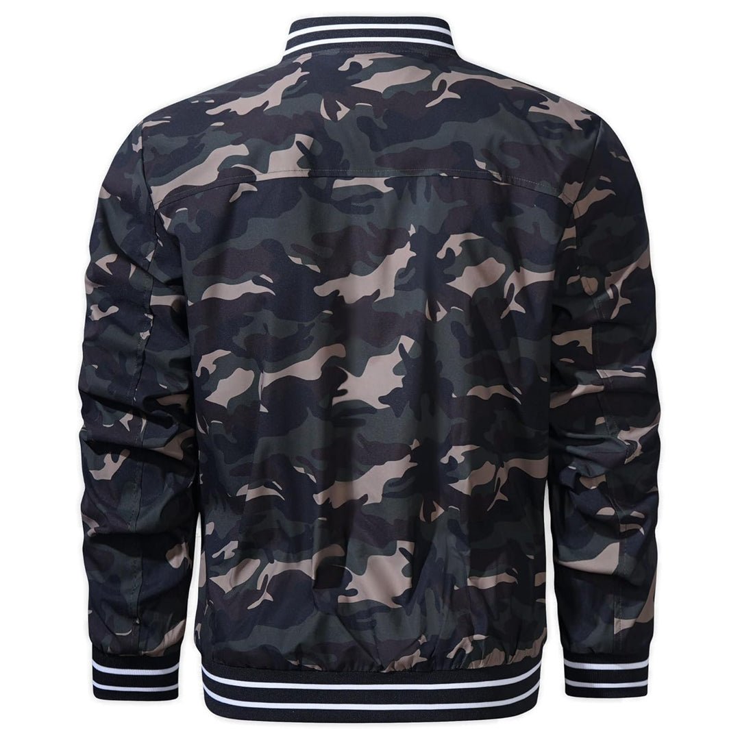 Men's Lightweight Bomber Jacket Casual Zip Up Spring Fall Windbreaker Coat - L20M202