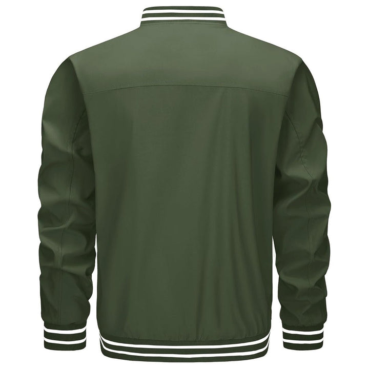 Men’s Lightweight Bomber Jacket Casual Zip Up Spring Fall Windbreaker Coat - L20M202