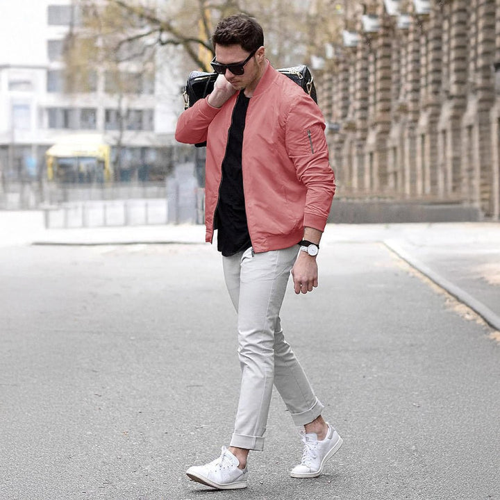 Men's Lightweight Bomber Zip Jackets - 9937D