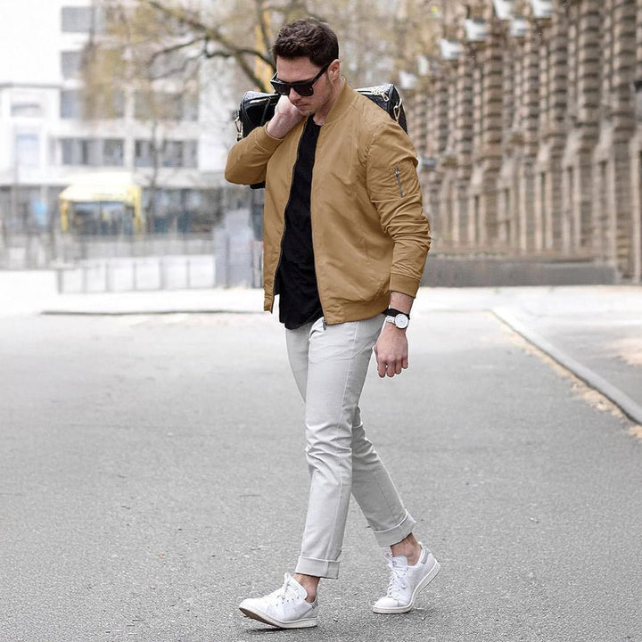 Men's Lightweight Bomber Zip Jackets - 9937D