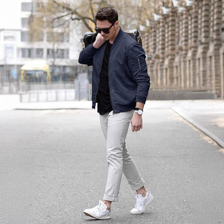 Men's Lightweight Bomber Zip Jackets - 9937D