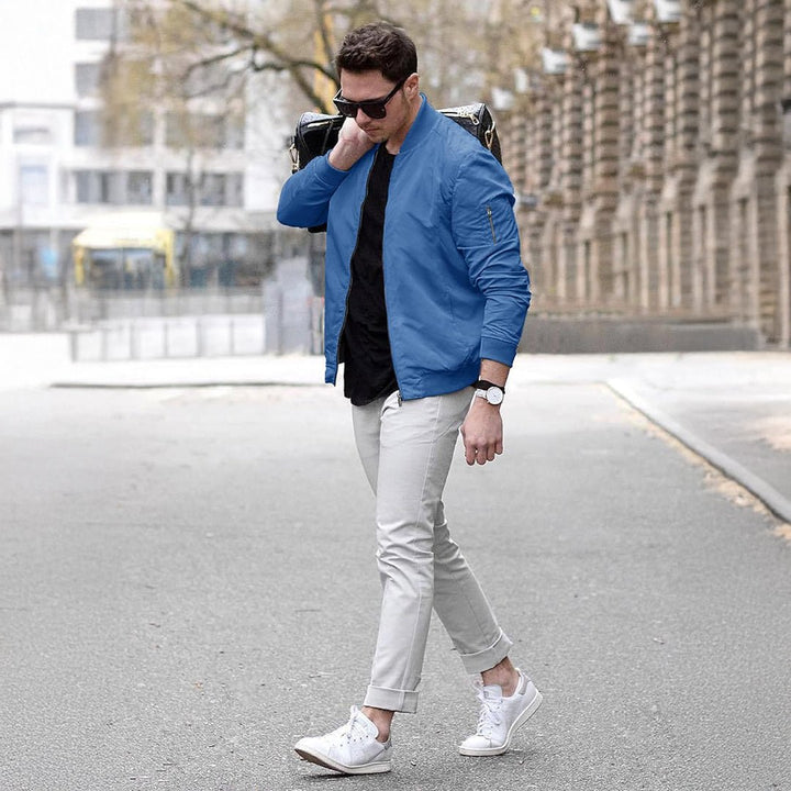 Men's Lightweight Bomber Zip Jackets - 9937D