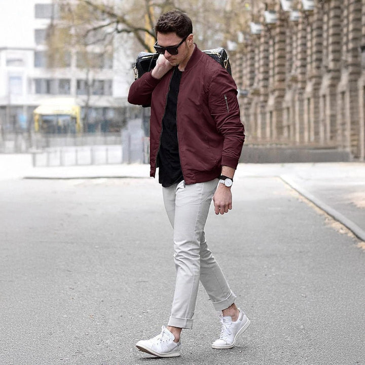 Men's Lightweight Bomber Zip Jackets - 9937D