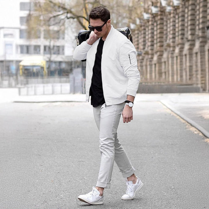 Men's Lightweight Bomber Zip Jackets - 9937D