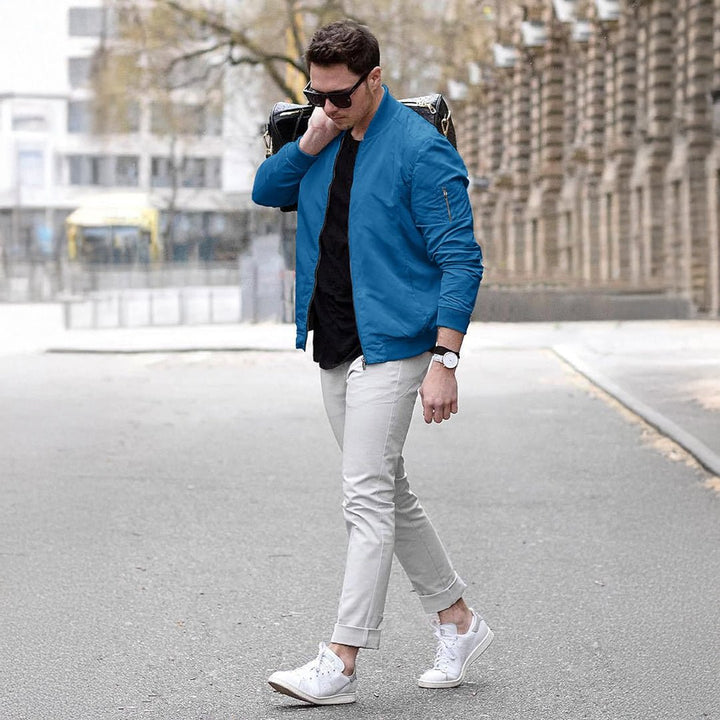 Men's Lightweight Bomber Zip Jackets - 9937D