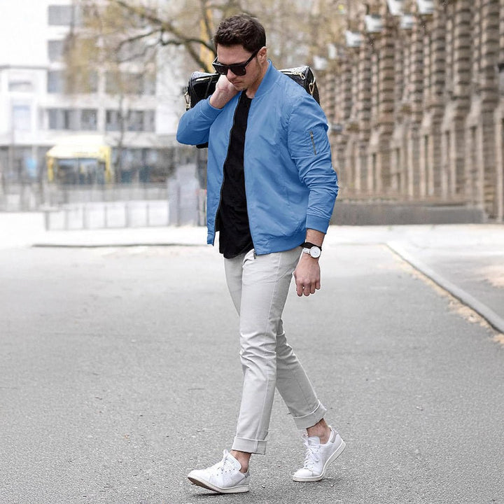 Men's Lightweight Bomber Zip Jackets - 9937D