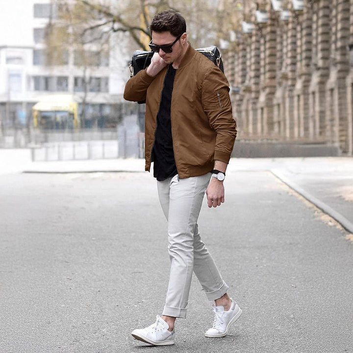 Men's Lightweight Bomber Zip Jackets - 9937D