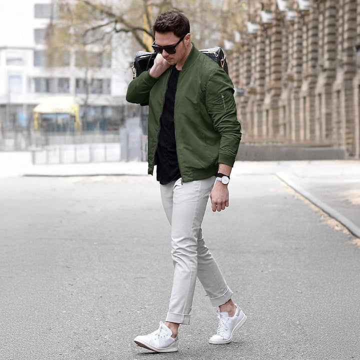 Men's Lightweight Bomber Zip Jackets - 9937D