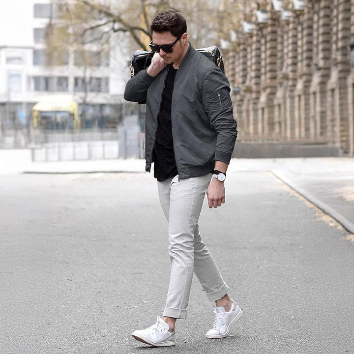 Men's Lightweight Bomber Zip Jackets - 9937D