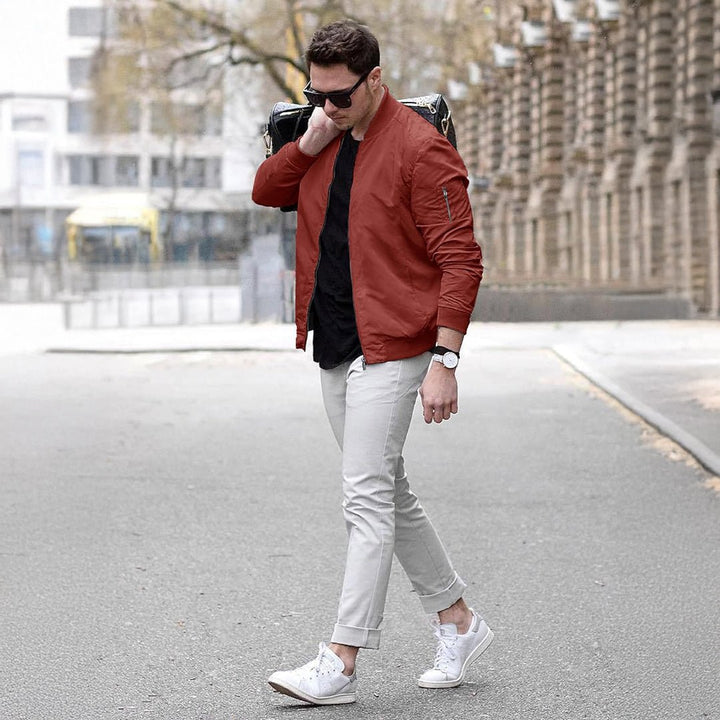 Men's Lightweight Bomber Zip Jackets - 9937D