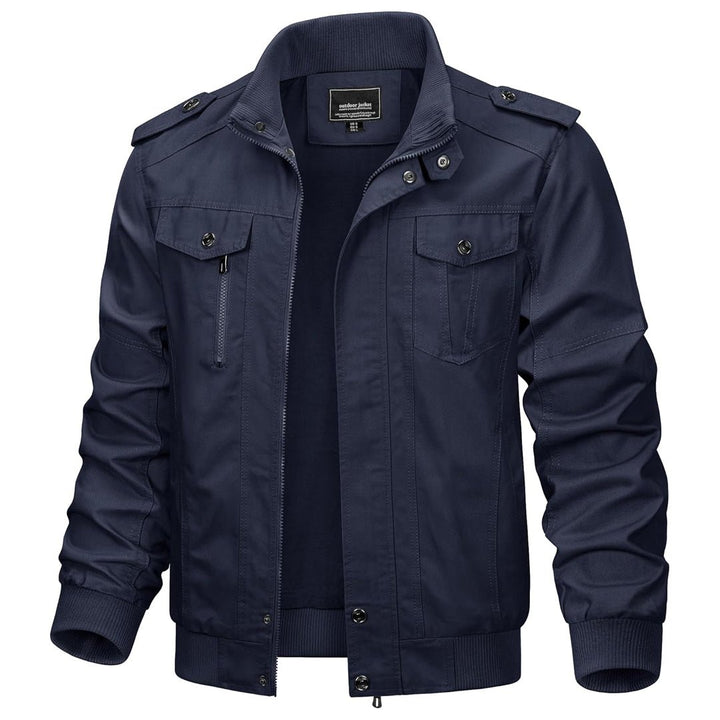 Men's Lightweight Casual Cotton Military Cargo Jacket - 2701D