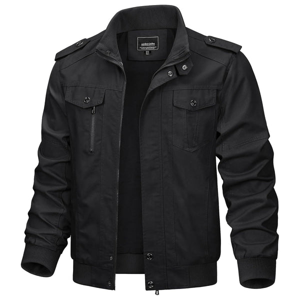 Men's Lightweight Casual Cotton Military Cargo Jacket - 2701D