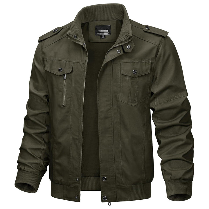 Men's Lightweight Casual Cotton Military Cargo Jacket - 2701D