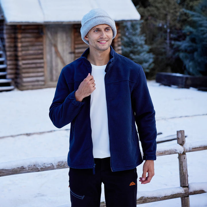 Men's Lightweight Full Zip Casual Fleece Jacket - L22M730