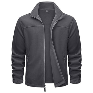 TACVASEN Army Green Men's Lightweight Full Zip Casual Fleece Jacket