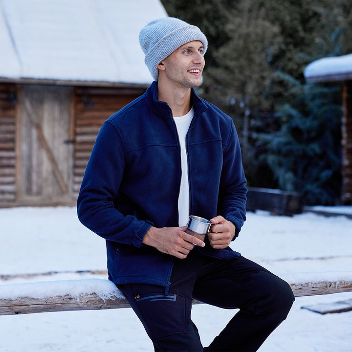 Men's Lightweight Full Zip Casual Fleece Jacket - L22M730