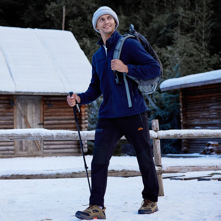 Men's Lightweight Full Zip Casual Fleece Jacket - L22M730