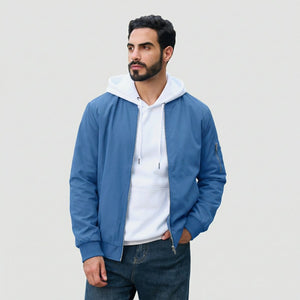 TACVASEN Royal Blue Men's Lightweight Multi Pocket Jacket - Bomber Windbreaker for Work