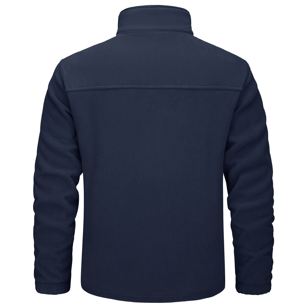 TACVASEN Navy Lightweight Polar Fleece Jacket for Hiking