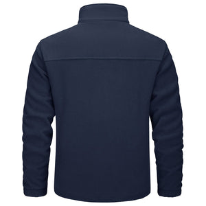 TACVASEN Navy Lightweight Polar Fleece Jacket for Hiking