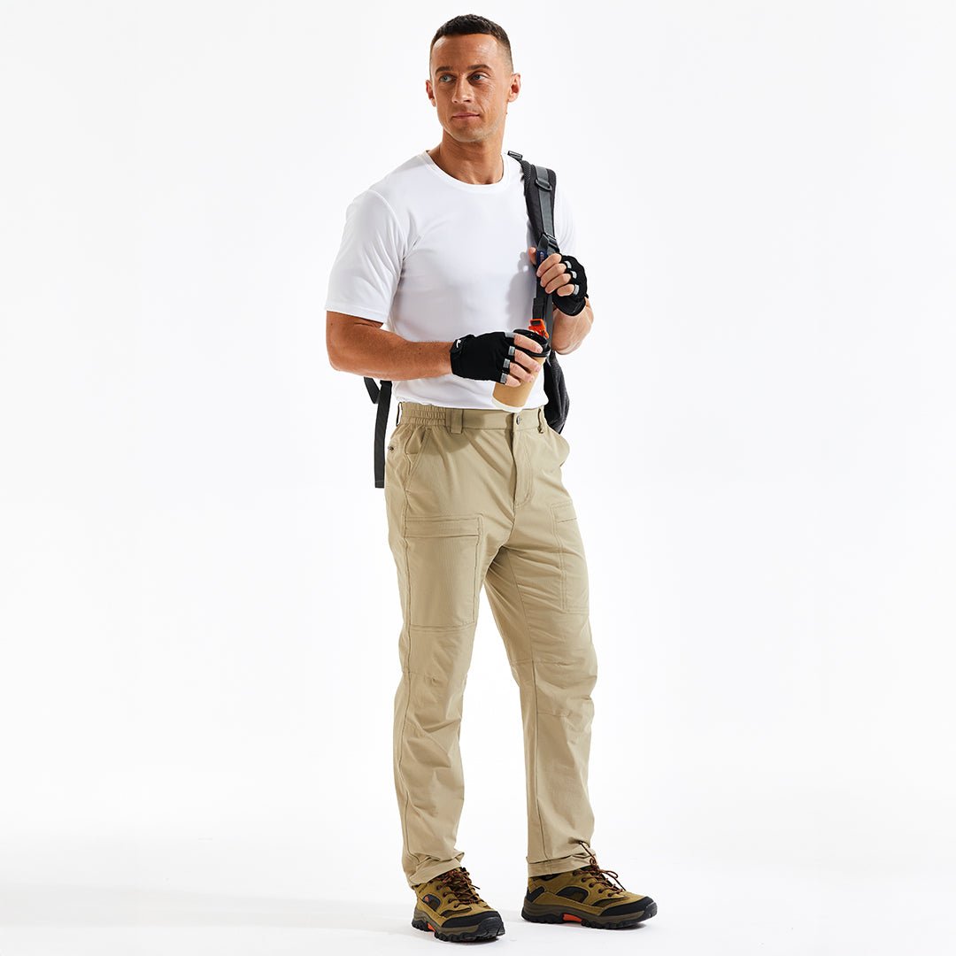 TACVASEN Khaki Lightweight Quick Dry Hiking Pants