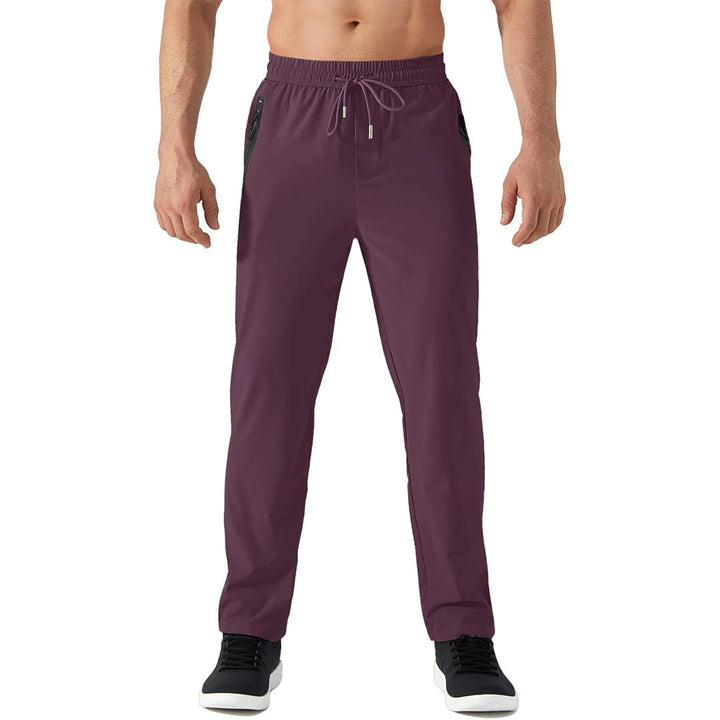 Men's Lightweight Quick Dry Hiking SweatPants with Zipper Pockets - 8717D