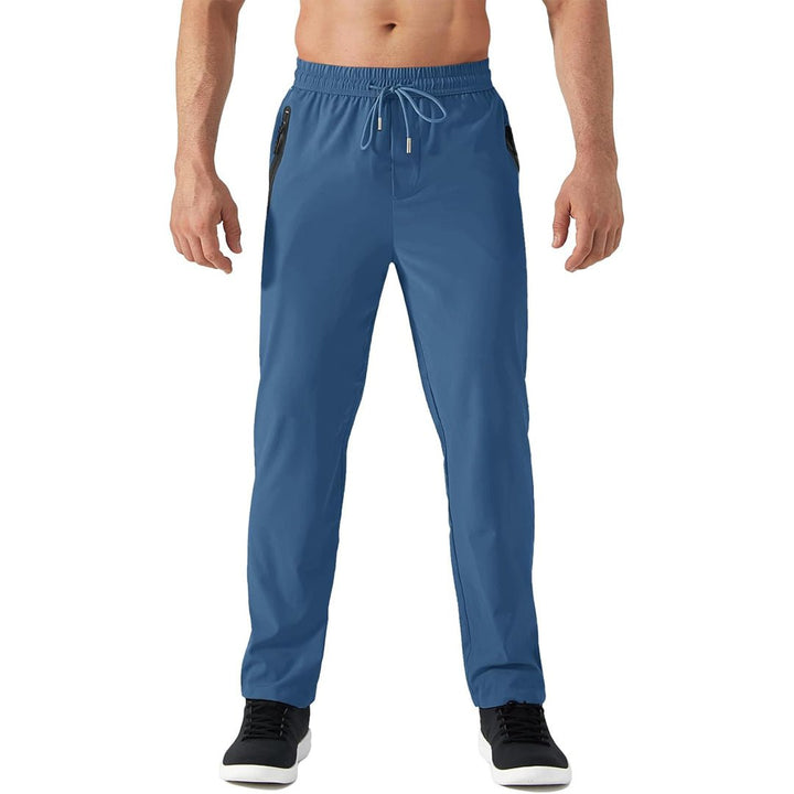Men's Lightweight Quick Dry Hiking SweatPants with Zipper Pockets - 8717D