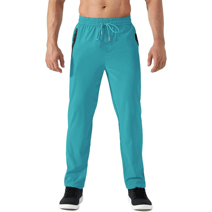 Men's Lightweight Quick Dry Hiking SweatPants with Zipper Pockets - 8717D