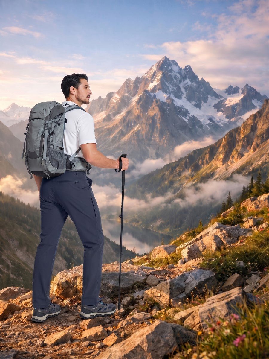 TACVASEN Navy Men's Lightweight Quick Dry Ripstop Water Resistant Hiking Pants