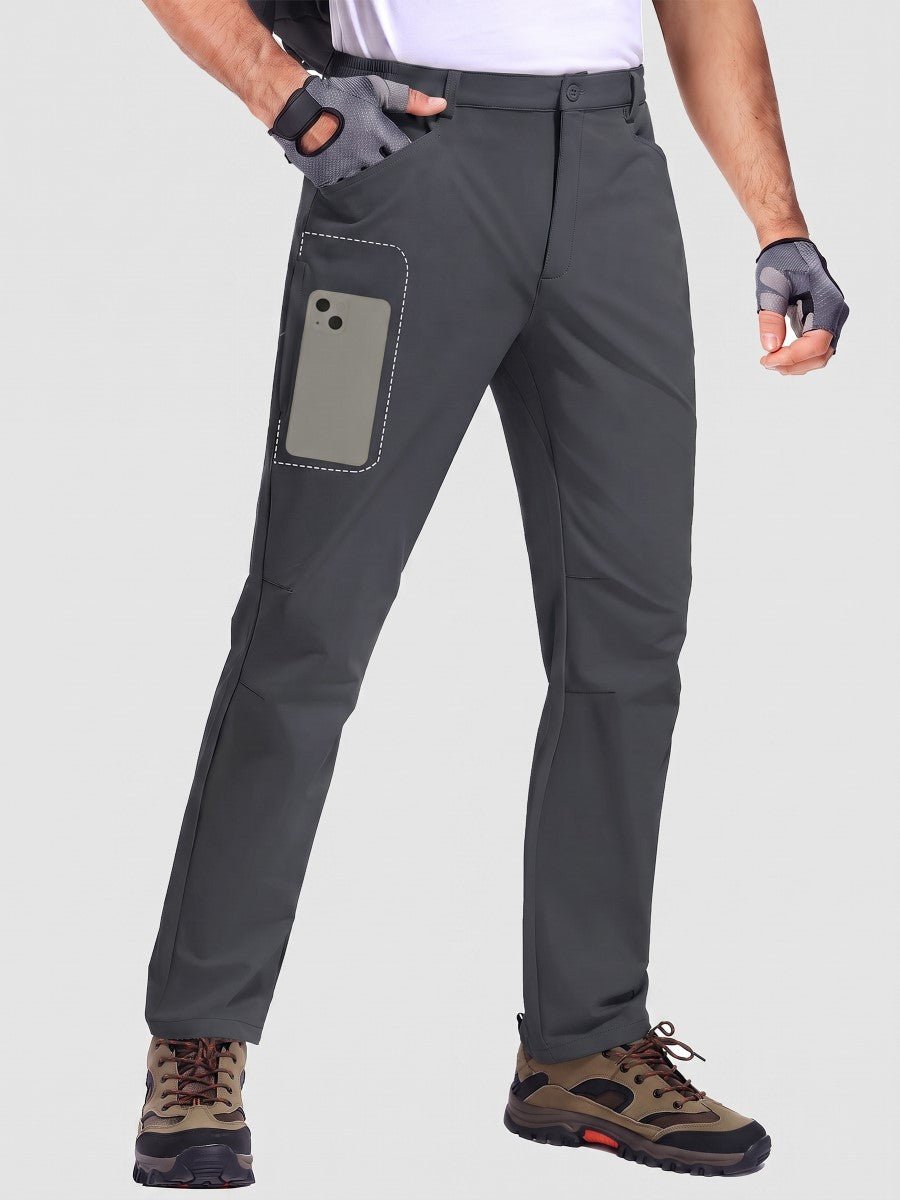 TACVASEN Dark Grey Men's Lightweight Quick Dry Ripstop Water Resistant Hiking Pants