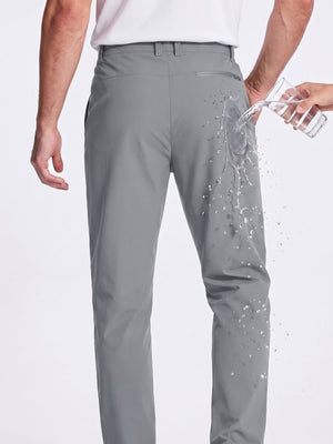 TACVASEN Light Grey Men's Lightweight Quick Dry Ripstop Water Resistant Hiking Pants