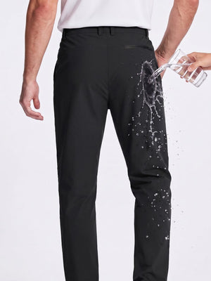 TACVASEN Black Men's Lightweight Quick Dry Ripstop Water Resistant Hiking Pants