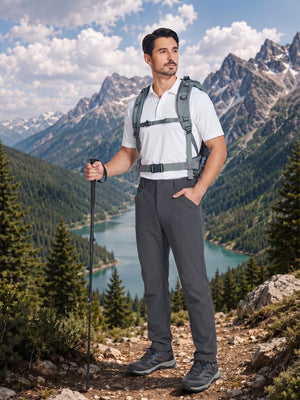 TACVASEN Dark Grey Men's Lightweight Quick Dry Ripstop Water Resistant Hiking Pants